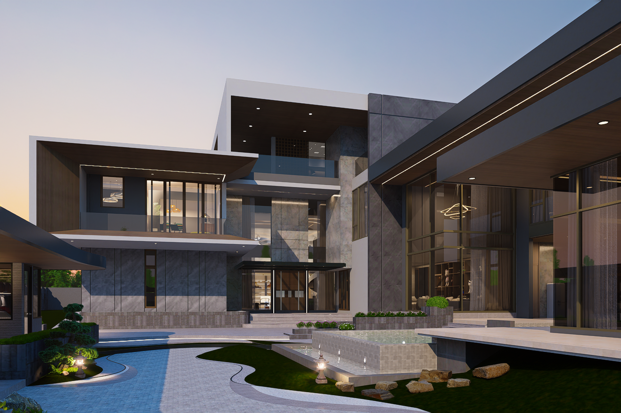 บ้านกรุงเทพ 80 ล้าน — twilight render
