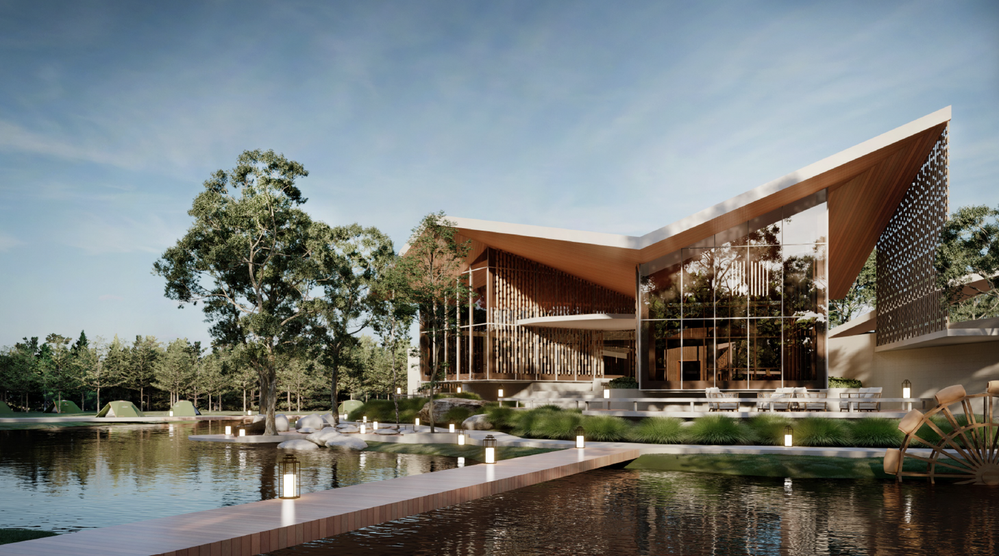 Lakehouse resort render