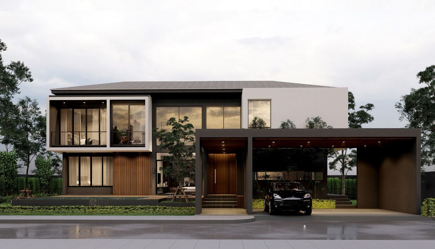 แบบบ้าน Modern Contemporary · M1
