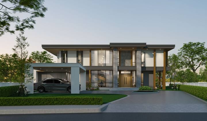 แบบบ้าน Modern Contemporary · M6 427 ตร.ม.