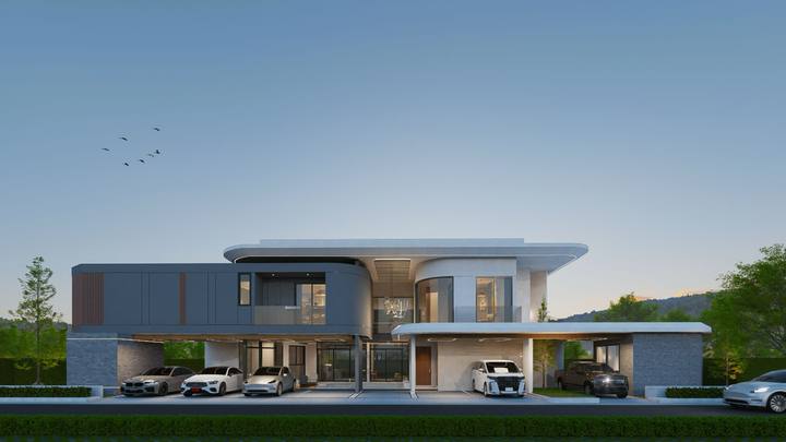 แบบบ้าน Modern Freestyle · L6 810 ตร.ม.