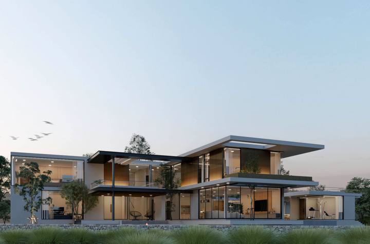แบบบ้าน Modern Luxury · L4 870 ตร.ม.