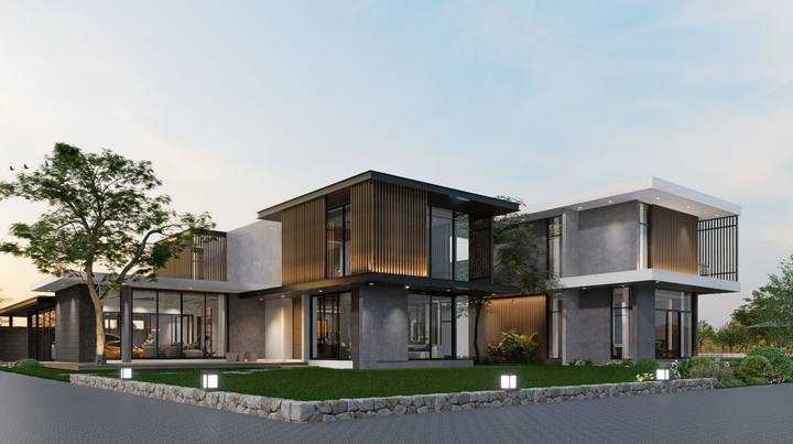 แบบบ้าน Modern Luxury · L8 870 ตร.ม.