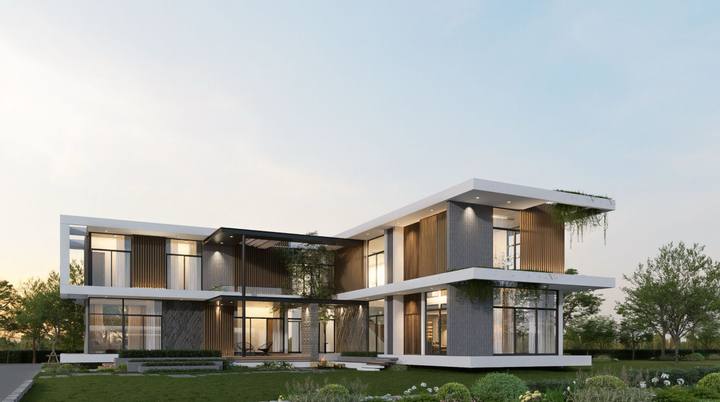 แบบบ้าน Modern Luxury · L9 870 ตร.ม.