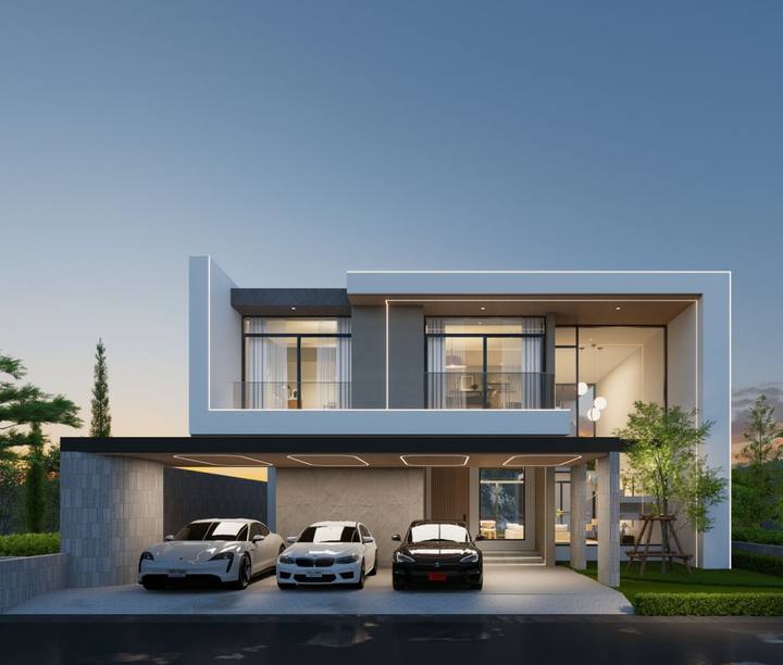แบบบ้าน Modern Luxury · M2 413 ตร.ม.