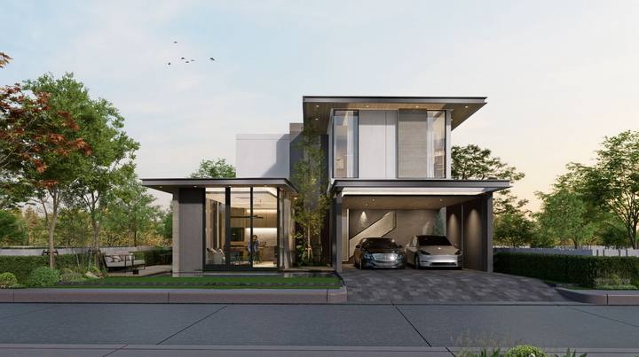แบบบ้าน Modern Luxury · S4 282 ตร.ม.