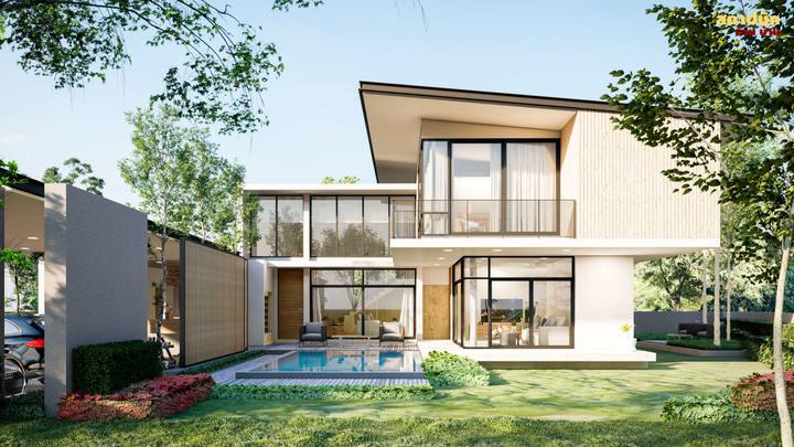 แบบบ้าน Modern Tropical · Minimal Japanese · M1 393 ตร.ม.