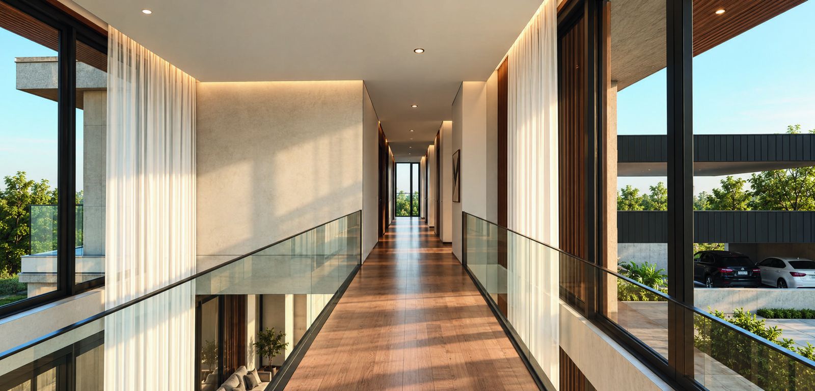 UPPER FLOOR CORRIDOR design render