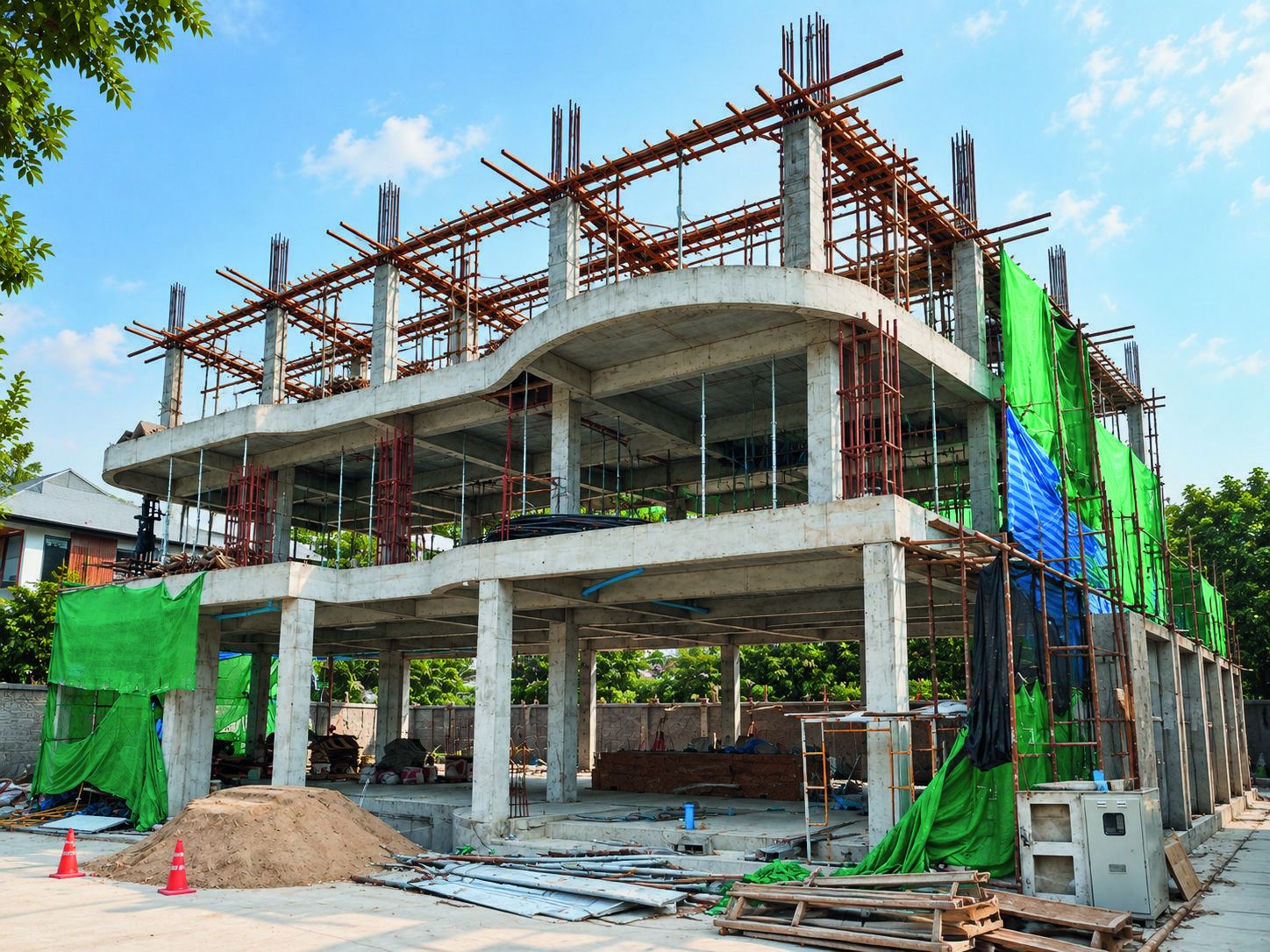 Construction progress, Nong Ri, Chon Buri