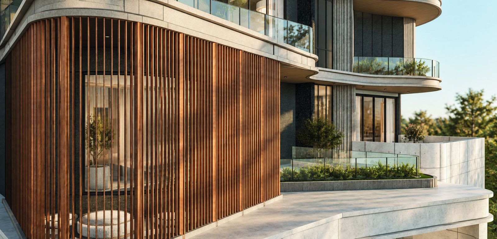 CURVED SCREEN FACADE