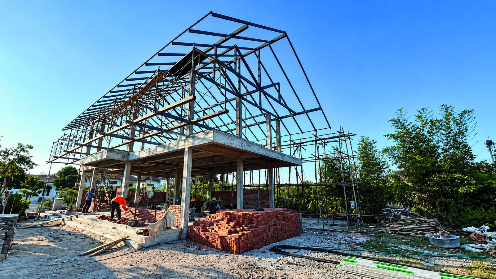 Construction progress, Nong Ri, Chon Buri