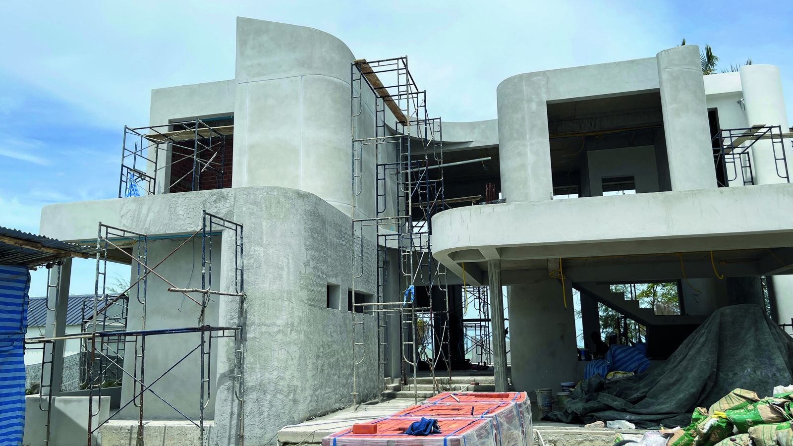Construction progress, Laem Singh Beach, Chanthaburi
