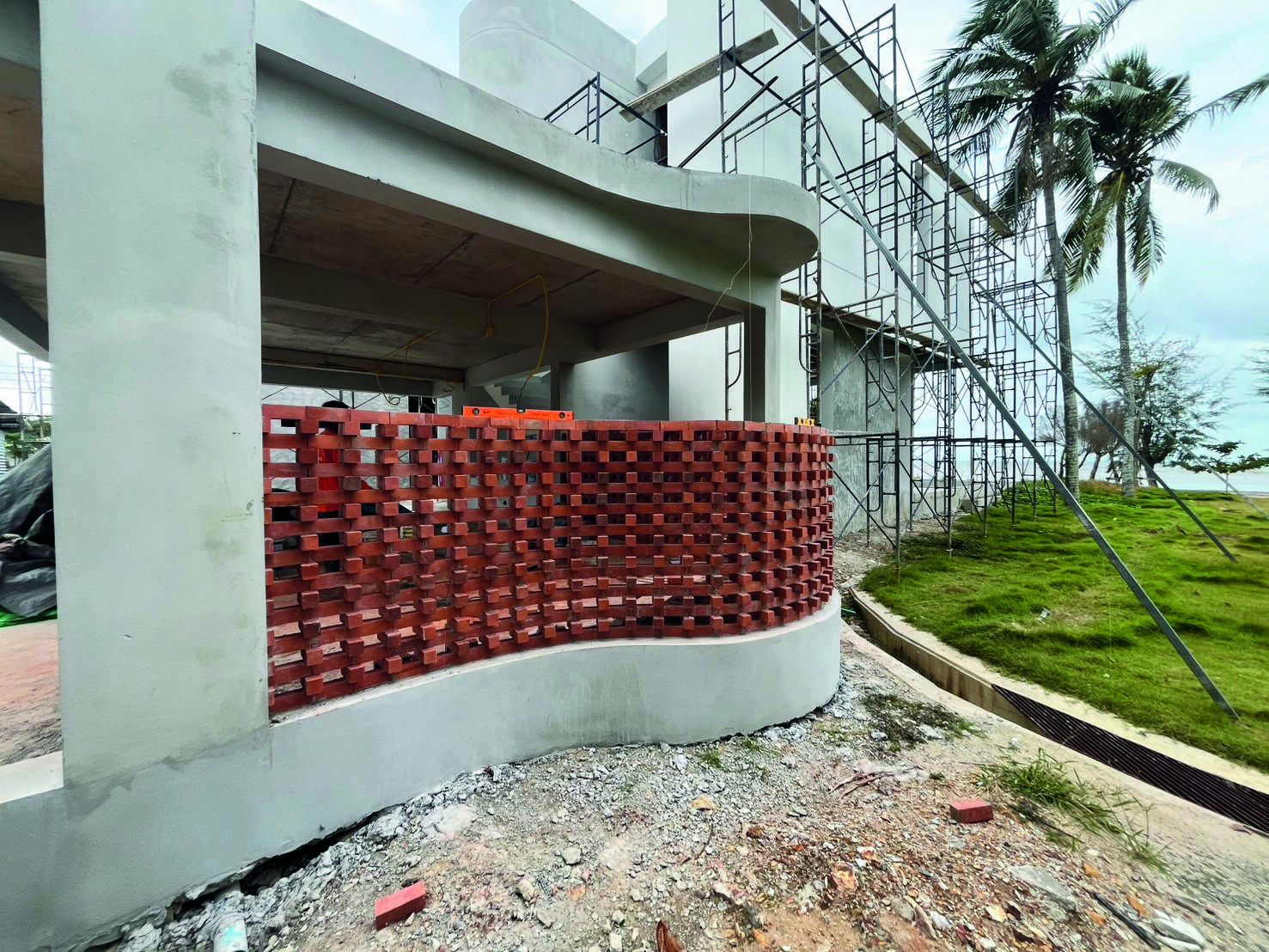 Construction progress, Laem Singh Beach, Chanthaburi