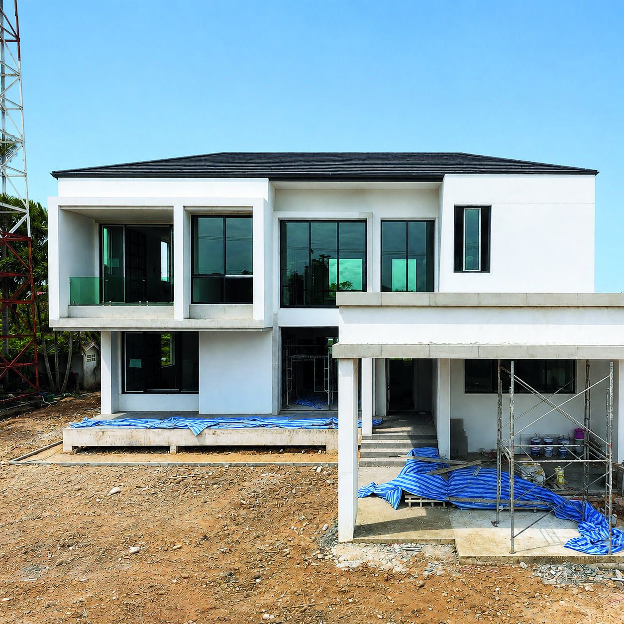 Construction site, Huang Nam Khao, Trat
