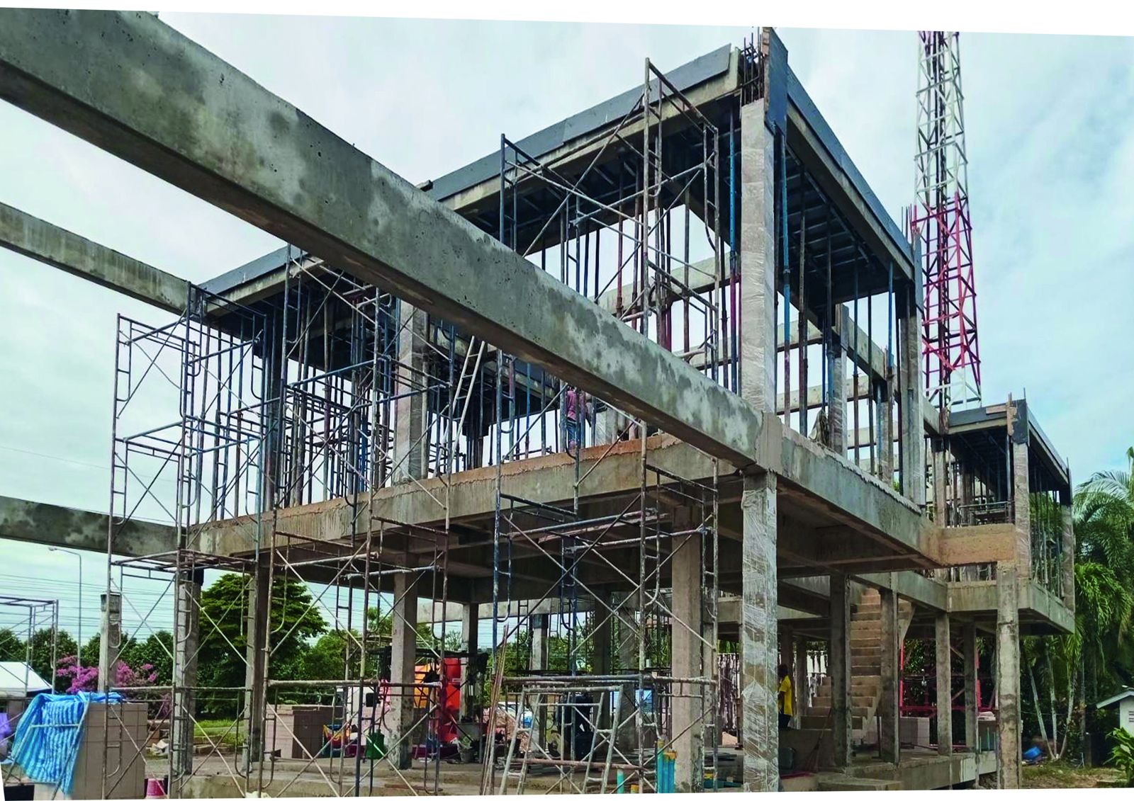 Construction progress, Huang Nam Khao, Trat